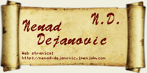 Nenad Dejanović vizit kartica